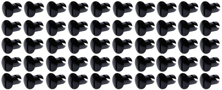 Ti22 PERFORMANCE TIP8102-50 Oval Head Dzus Buttons .500 Long 50 Pack Black