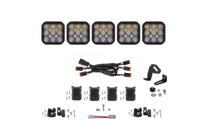 Diode Dynamics DD7208 SS5 Sport Universal CrossLink 5-Pod Lightbar - White Driving
