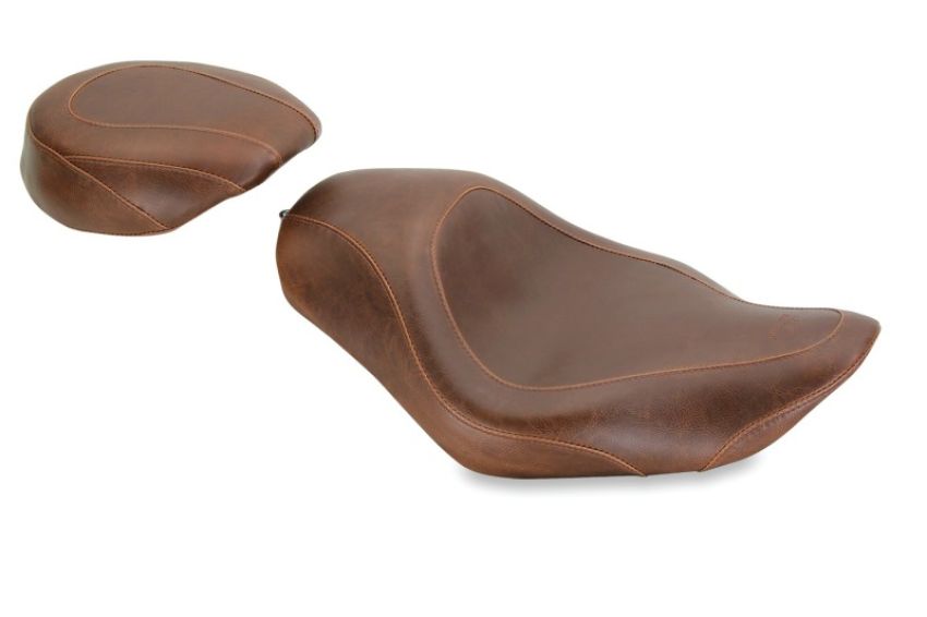 Mustang Motorcycle 76726 Mustang 04-21 Harley Sportster Wide Tripper Solo Seat - Distressed Brown