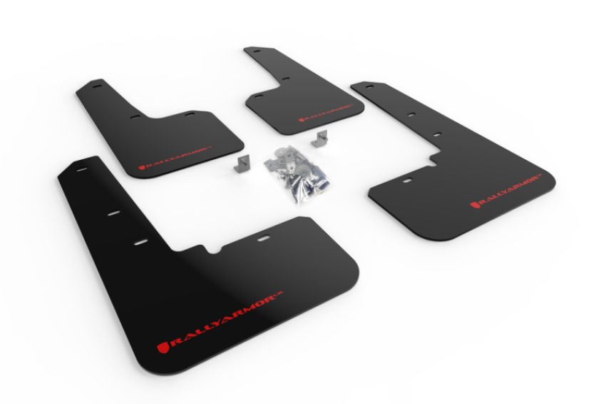Rally Armor MF66-UR-BLK/RD Black Mud Flap/Red Logo