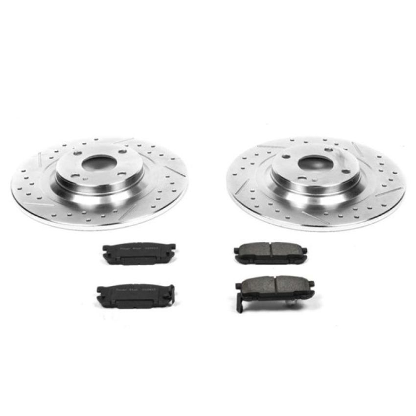 PowerStop K5267 Z23 Daily Driver Carbon-Fiber Ceramic Brake Pad and Drilled & Slotted Rotor Kit