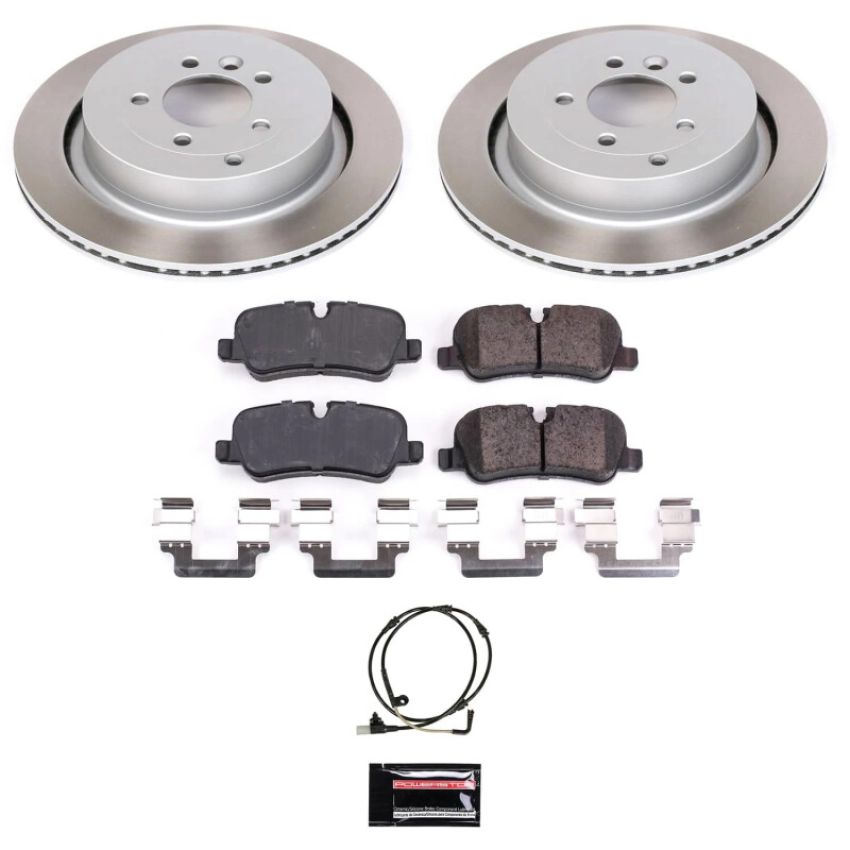 PowerStop SC6564 Semi-Coated Rotor and Low-Dust Ceramic Brake Pad Kit