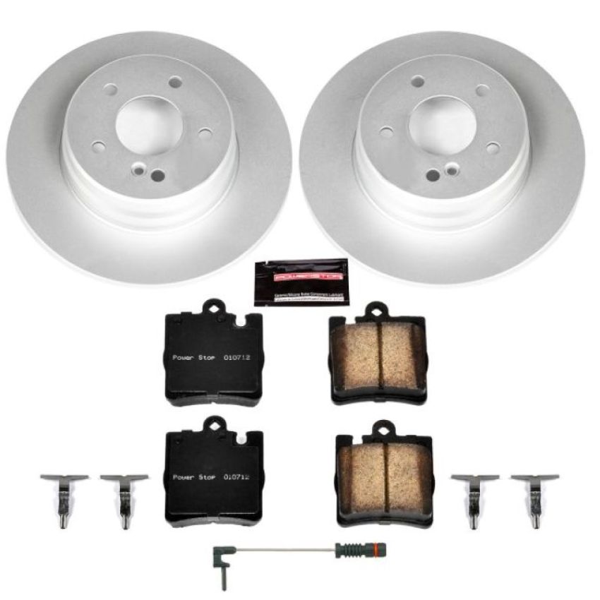 PowerStop CRK6697 Genuine Geomet Coated Rotor and Carbon-Fiber Ceramic Brake Pad Kit