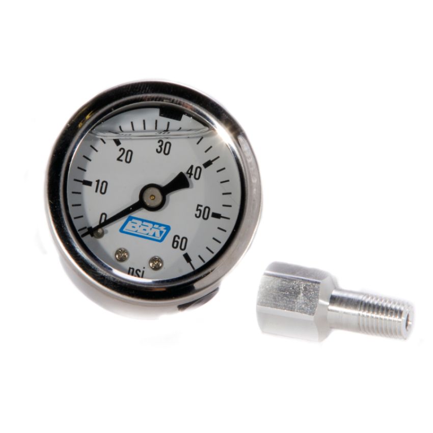 BBK Performance Parts 1617 MUSTANG 5.0 FUEL EFI PRESSURE GAUGE AND ADAPTER 0-60 PSI