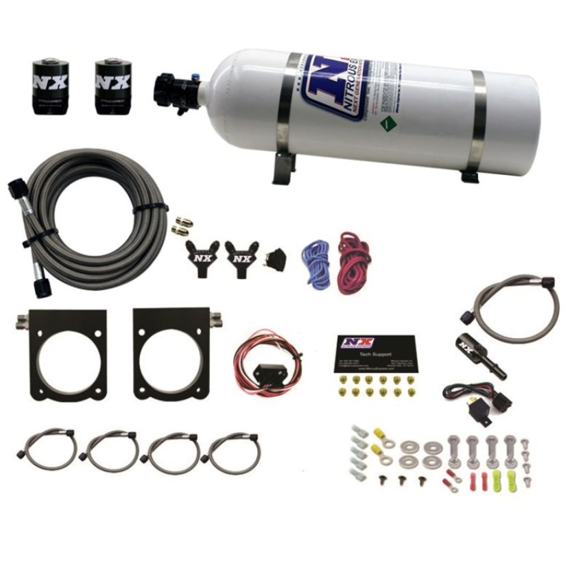 Nitrous Express 20970-15 GEN-V VIPER NITROUS PLATE SYSTEM (50-400HP) W/ 15LB BOTTLE