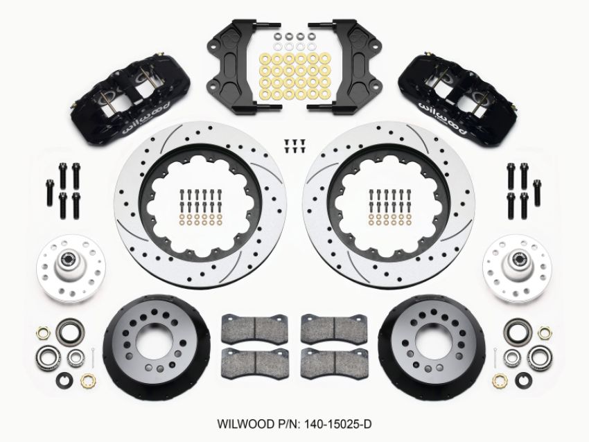 Wilwood 140-15025-D AERO6 Front Hub Kit 15.00 Drilled WWE ProSpindle