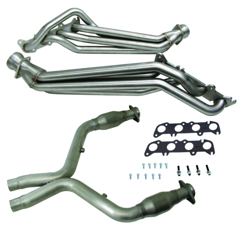 BBK 16337 11-14 Ford Mustang GT 1-3/4 Long Tube Headers w/High Flow Catted X-Pipe (304 Stainless Steel)