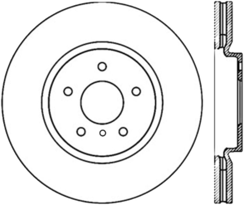 Stoptech 126.42100CSR Power Slot 09 Nissan 370z / 08-09 Infiniti G37 Slotted Front Right CRYO Rotor
