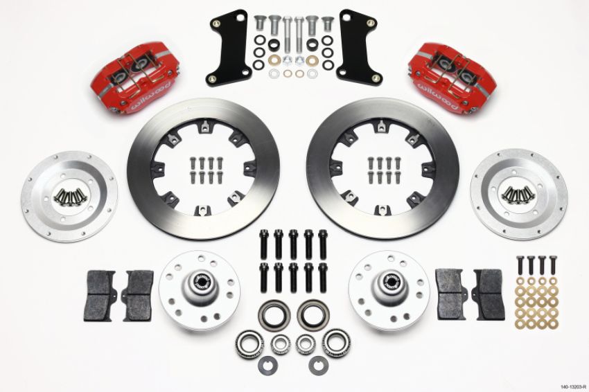 Wilwood 140-13203-R Dynapro Dust-Boot Front Kit 12.19in Red 67-69 Camaro 64-72 Nova Chevelle