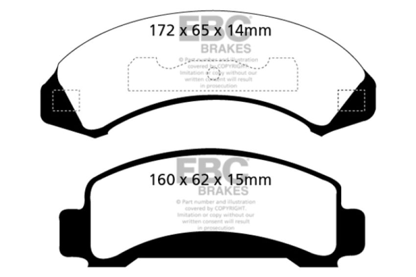 EBC Brakes DP61272 6000 Series Greenstuff Truck/SUV Brakes Disc Pads