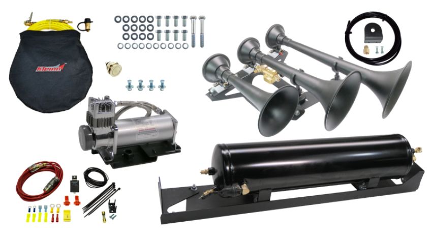 Kleinn Air Horns SDKIT17-734STL Kleinn 17-22 Ford F-250/ F-350 Onboard Air System w/ Model 730 Horns