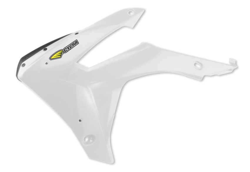 Cycra 1CYC-1888-42 14-17 Honda CRF250R Powerflow Radiator Shrouds - Factory Ed. White