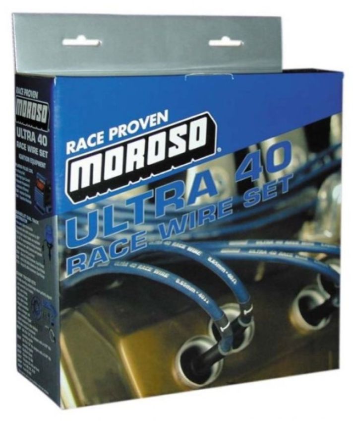 Moroso 73537 GM LS Ignition Wire Set - Ultra 40 - Sleeved - 9.75in - Blue