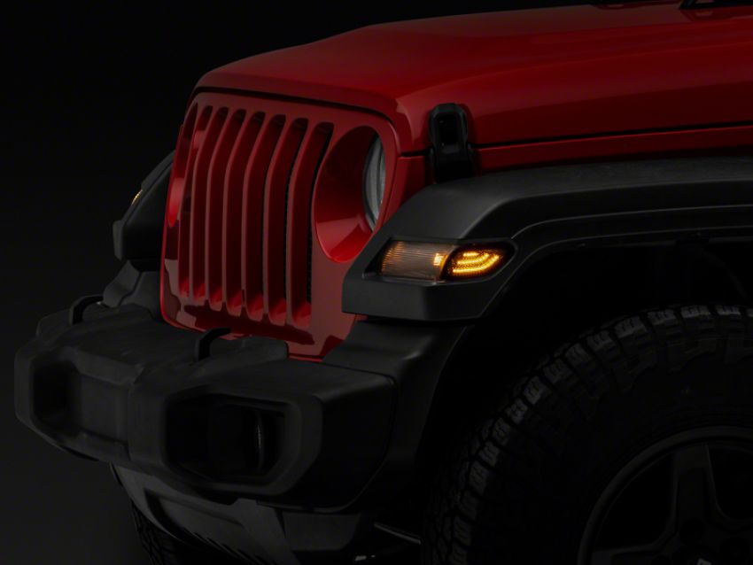 Raxiom J170484 18-23 Jeep Wrangler JL Axial Series LED Side Marker Lights- Smoked