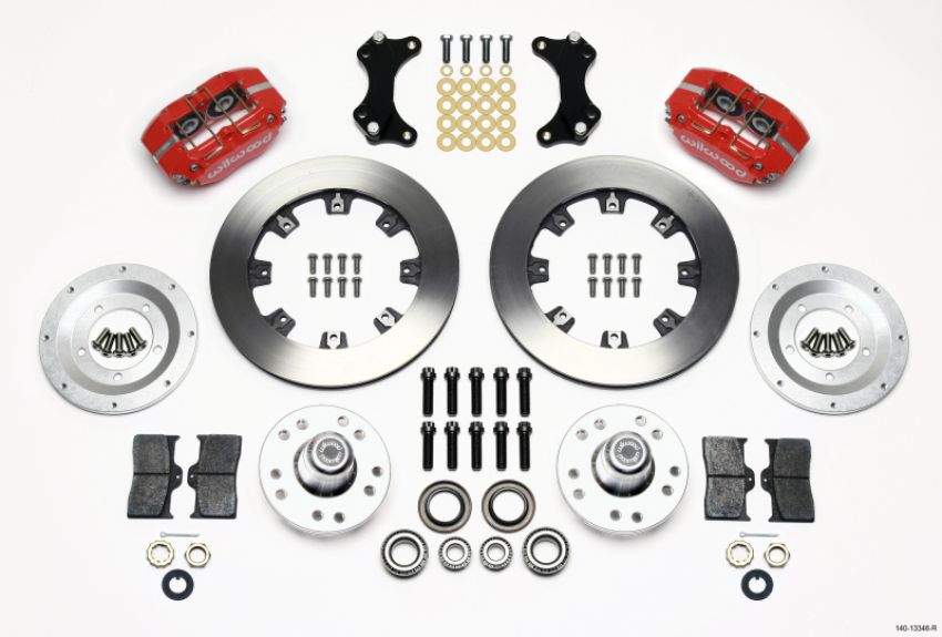 Wilwood 140-13346-R Dynapro Dust-Boot Front Kit 12.19in Red WWE ProSpindle
