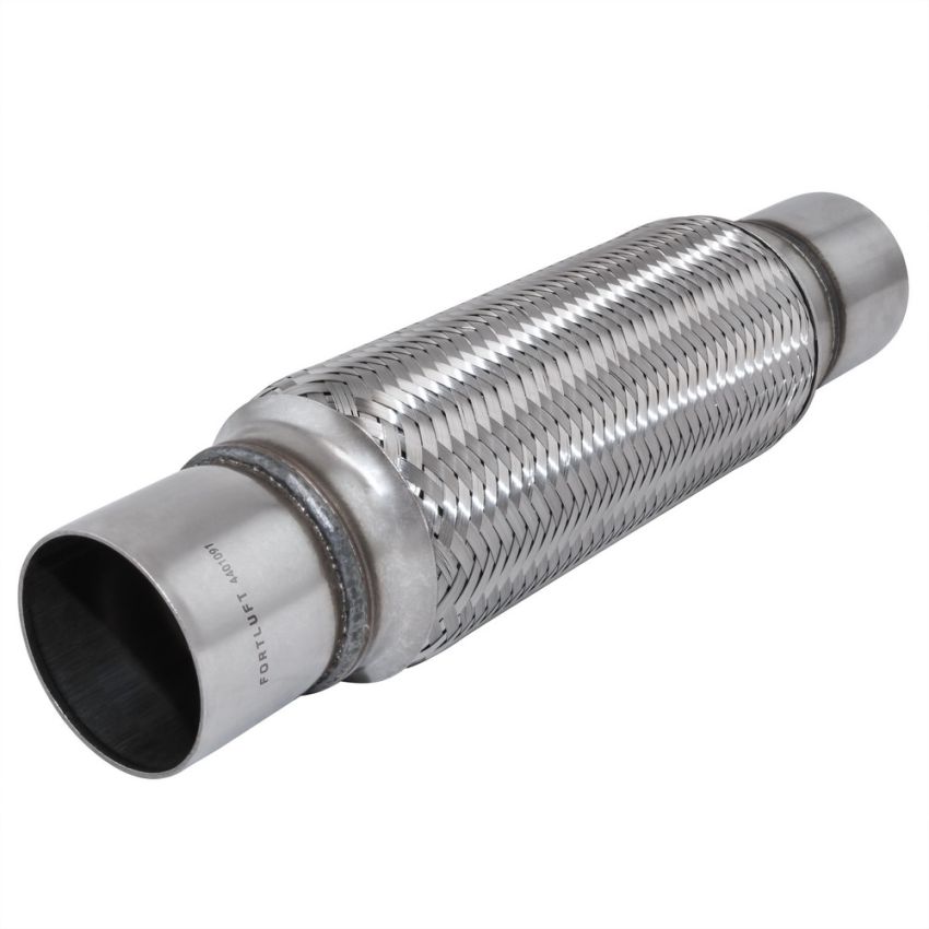 FORTLUFT 4401091 Exhaust Flex Connector with Extension Pipes 2.50''x10.00''x14.00'' Stainless Steel