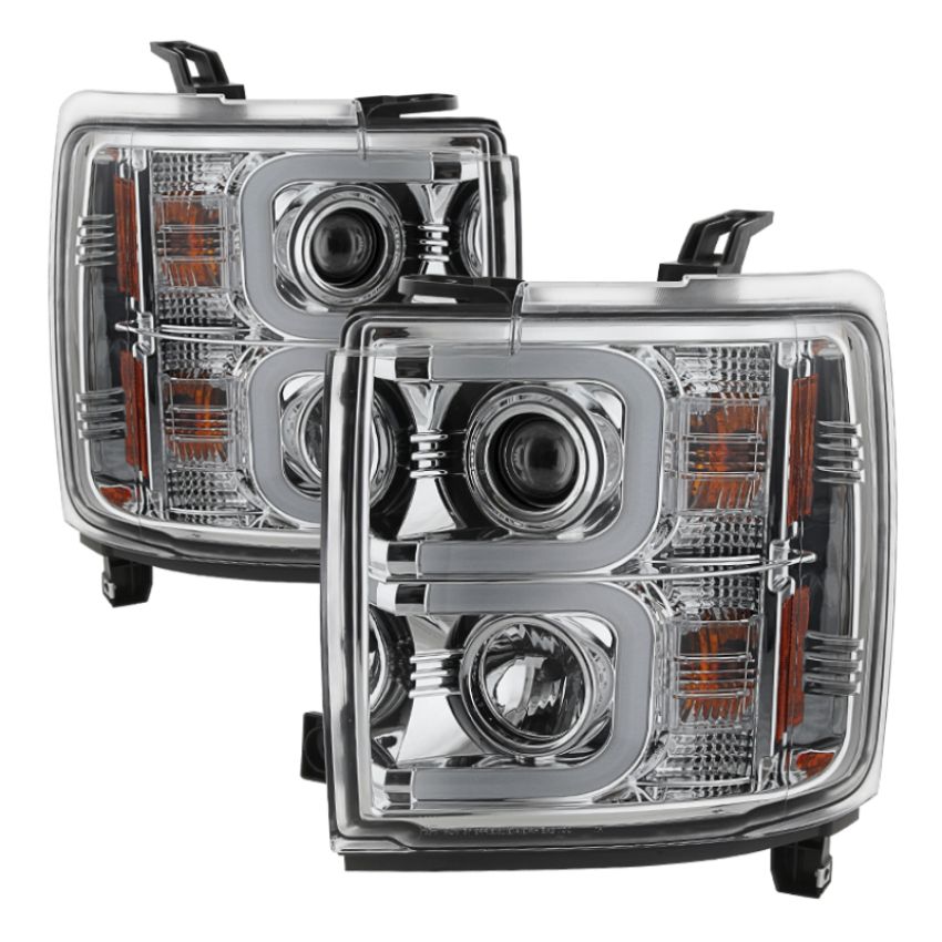 SPYDER 5081049 Projector Headlights - Light Bar DRL - Chrome