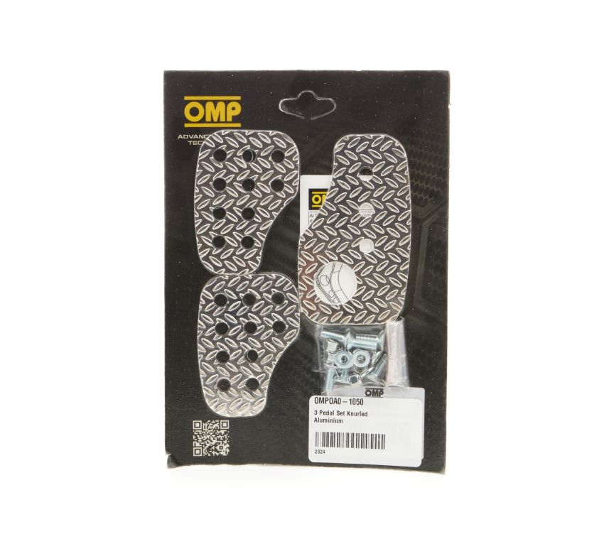 OMP RACING, INC. OMPOA0-1050 3 Pedal Set Knurled Aluminium