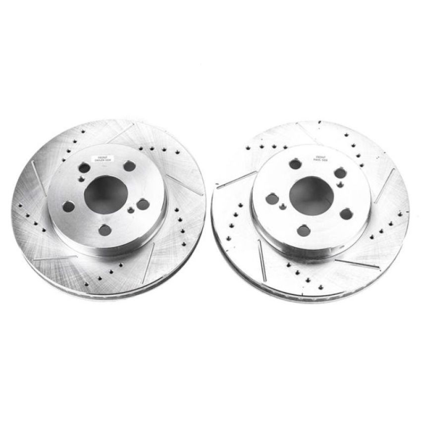PowerStop JBR1744XPR PowerStop Evolution Performance Drilled, Slotted & Plated Brake Rotor Pair