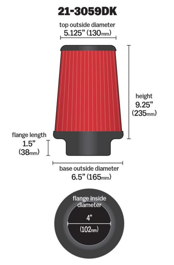 AEM 21-3059DK DryFlow Air Filter