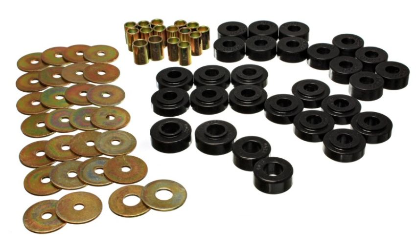 Energy Suspension 4.2127G Rr Spring Frame Shackle Kit - Black