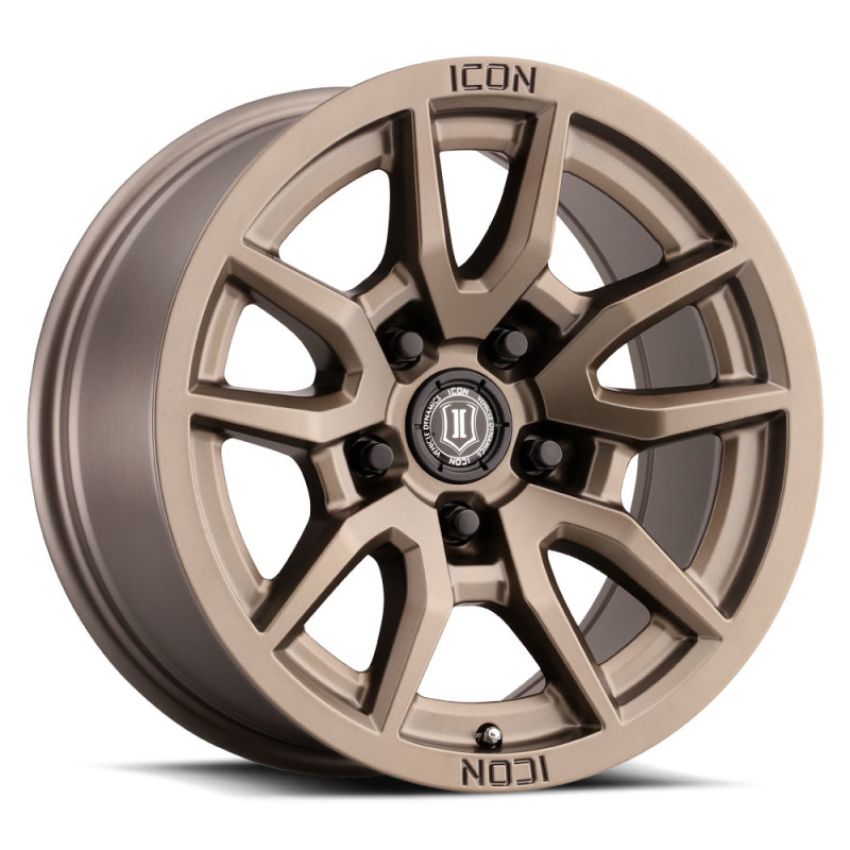 ICON 2617857345BR Vector 5 17x8.5 5x5 -6mm Offset 4.5in BS 71.5mm Bore Bronze Wheel