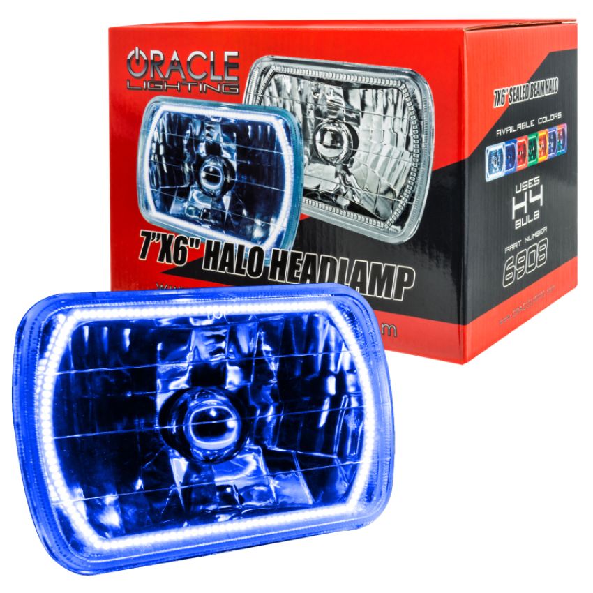 Oracle Lighting 6908-002 Pre-Installed Lights 7x6 in. Sealed Beam, Blue