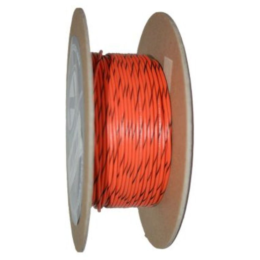 NAMZ NWR-30-100 OEM Color Primary Wire 100ft. Spool 18g - Orange/Black Stripe