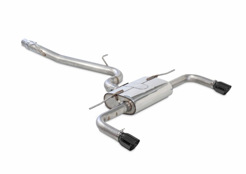 AWE Tuning 3015-32058 Audi 8V A3 Touring Edition Exhaust - Dual Outlet Diamond Black 90 mm Tips
