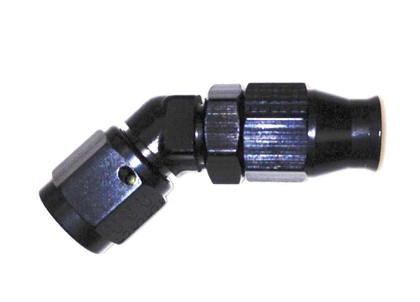 FRAGOLA FRG684512-BL Hose Fitting #12 45 Deg PTFE Black