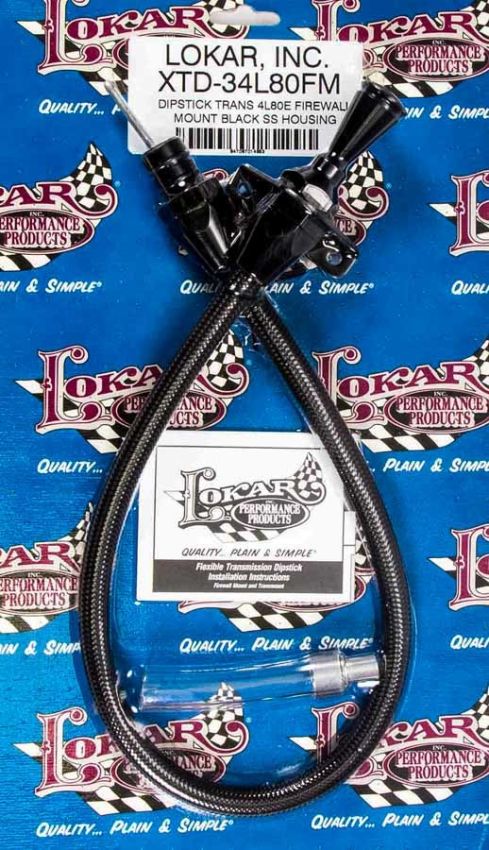 LOKAR LOKXTD-34L80FM Black Trans Dipstick GM 4L80E Firewall Mount