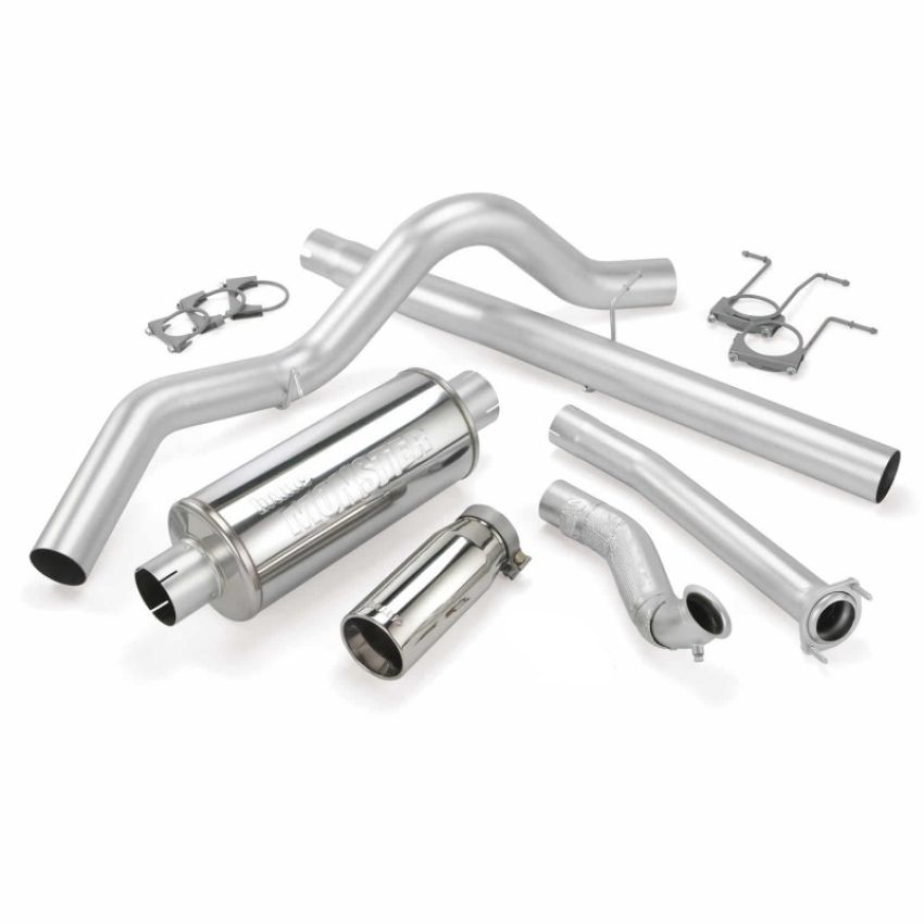 Banks Power 46299 94-97 Ford 7.3L CCLB Monster Exhaust System - SS Single Exhaust w/ Chrome Tip