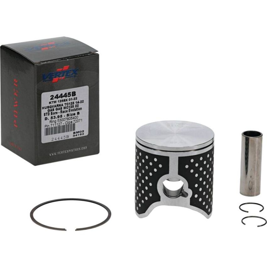 Vertex Pistons 24445B Vertex Piston 01-24 KTM 125 SX 125cc Cast Race Evolution Piston Kit