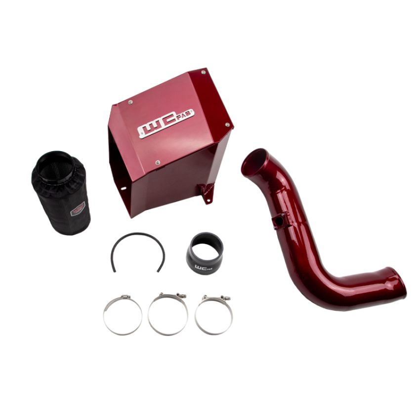 Wehrli WCF100191-Red 2004.5-2005 LLY Duramax 4in Intake Kit with Air Box - Red
