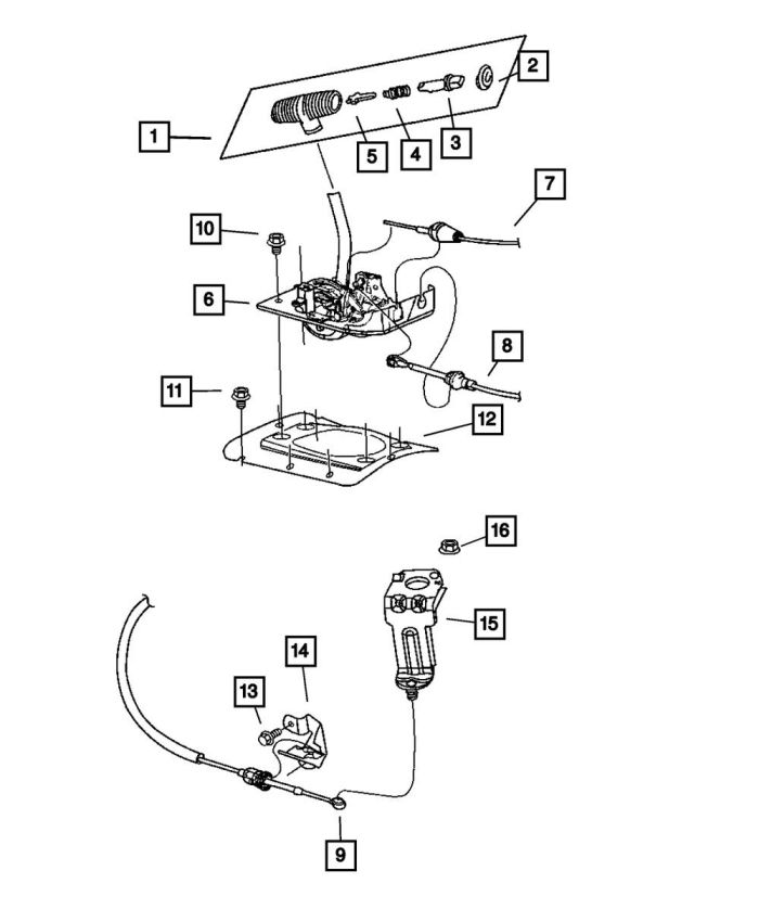 Mopar 52109622AC LEVER, Manual Control