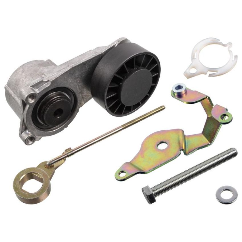 FEBI 06418 Tensioner Assembly with additional parts, for auxiliary belt