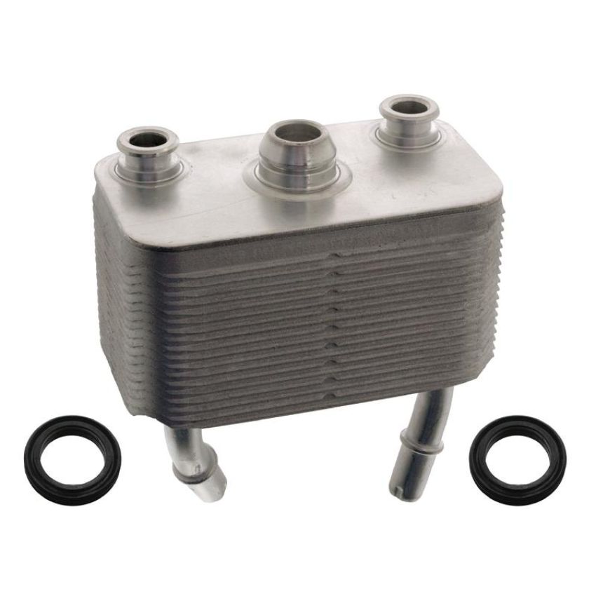 FEBI 100127 Oil Cooler for automatic transmission, with seal rings