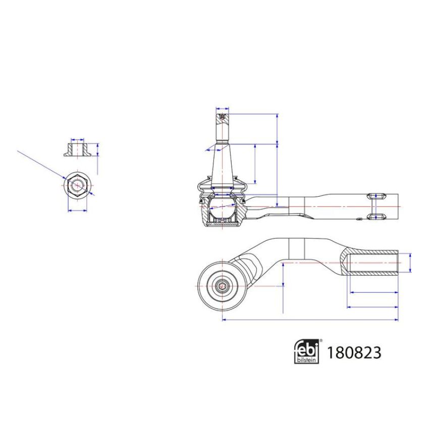 FEBI 180823 Tie Rod End with nut