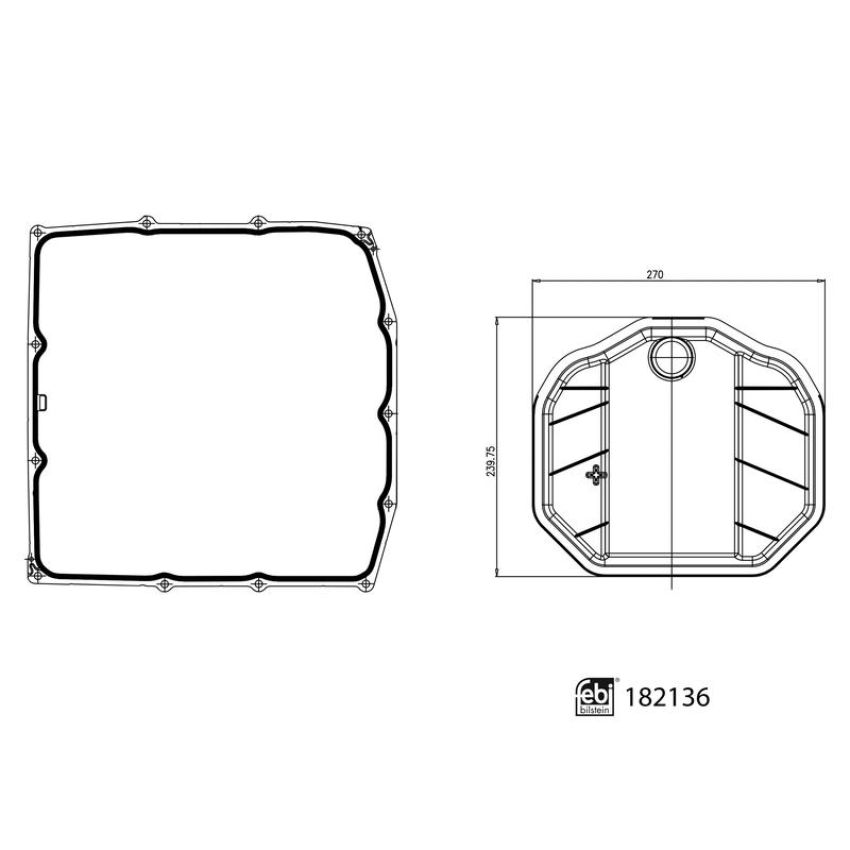 FEBI 182136 Transmission Oil Filter Set for automatic transmission, with oil pan gasket