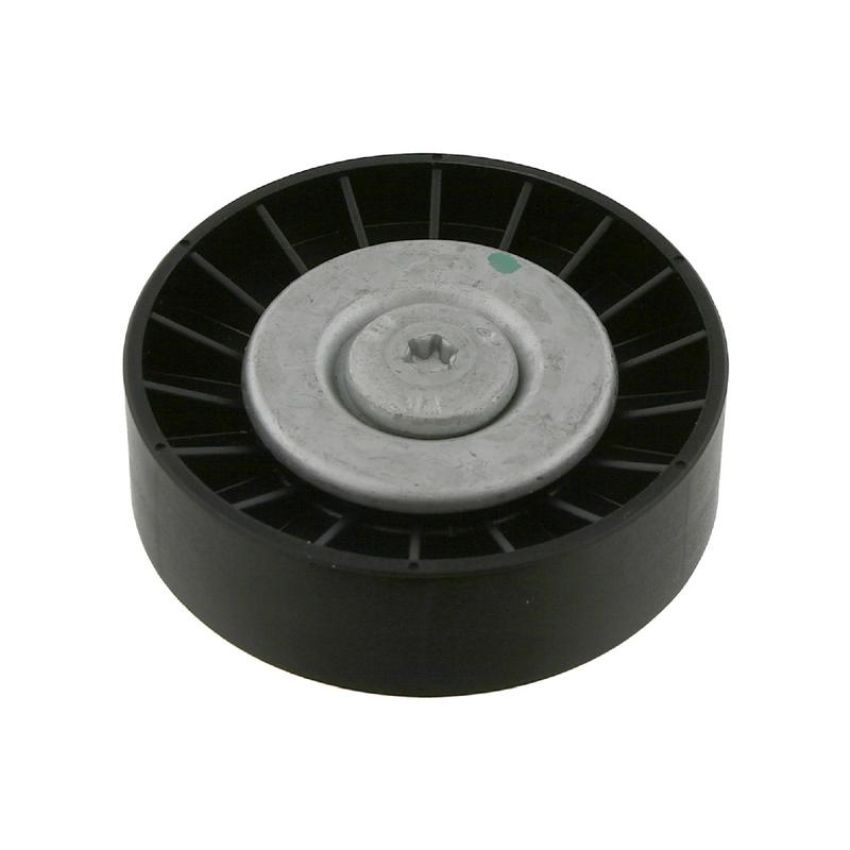 FEBI 19485 Idler Pulley for auxiliary belt, with bolt