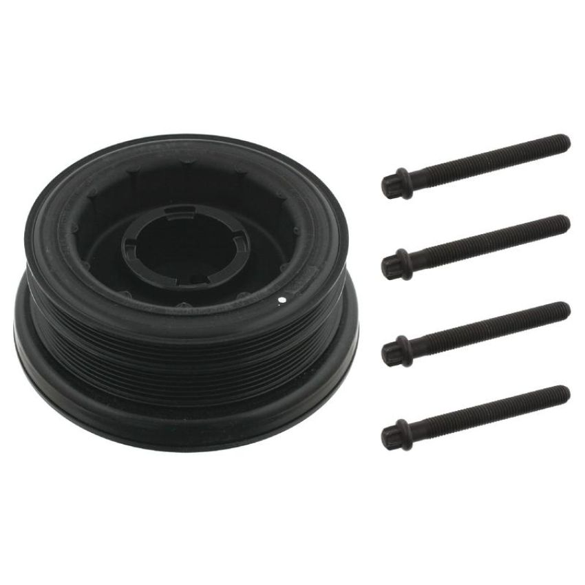FEBI 33602 TVD Pulley for crankshaft, with bolts