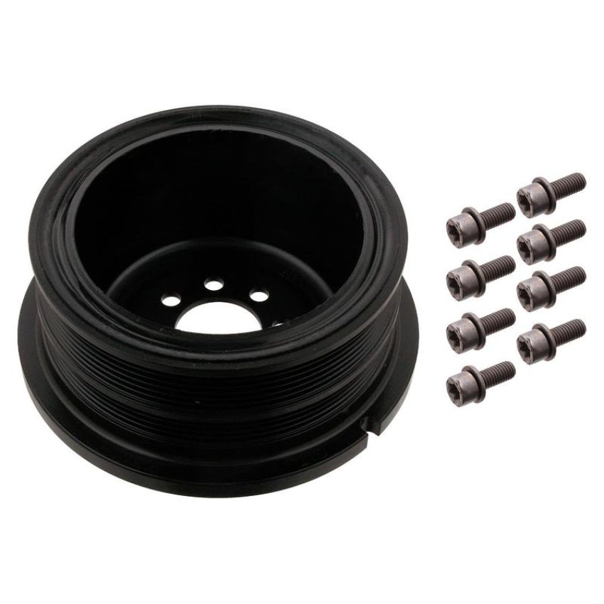 FEBI 33614 TVD Pulley for crankshaft, with bolts