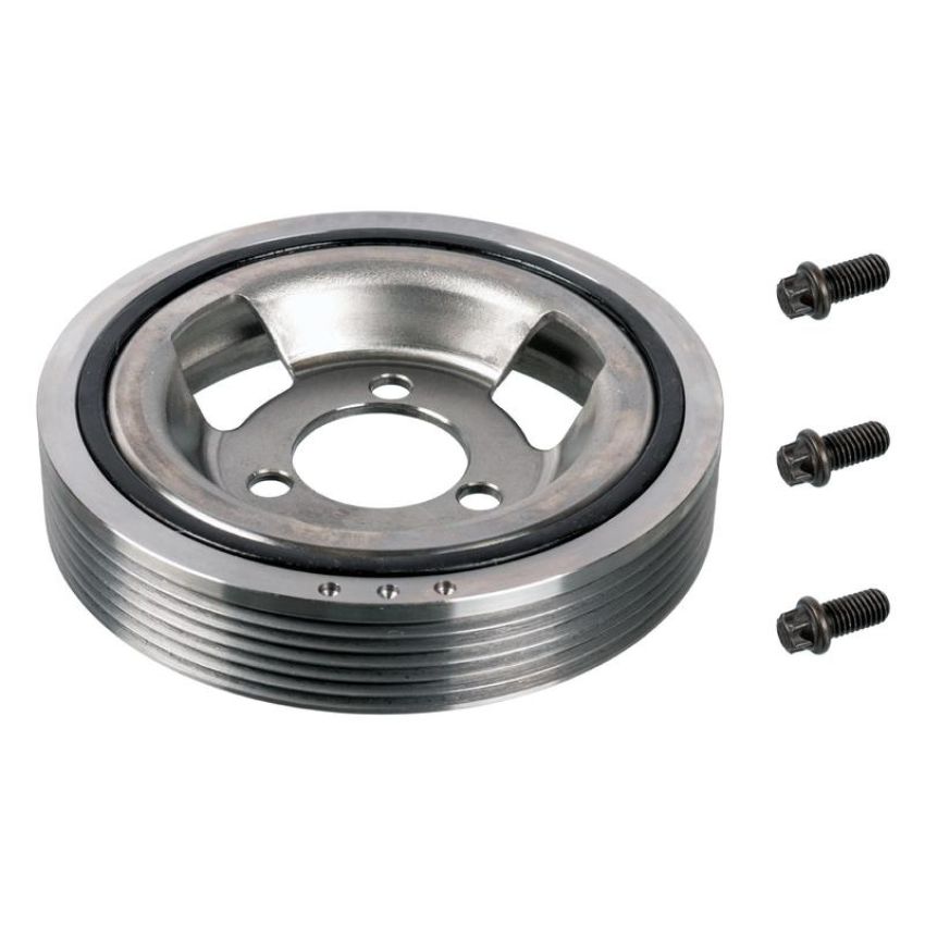 FEBI 33617 TVD Pulley for crankshaft, with bolts