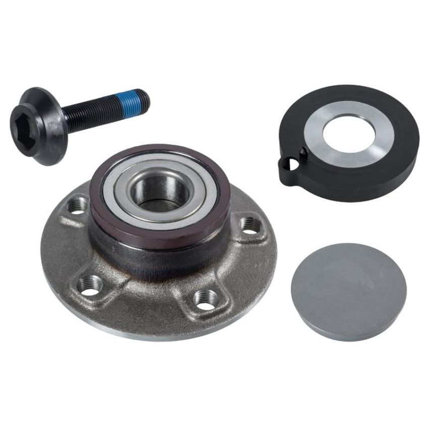 FEBI 36650 Wheel Bearing Kit with wheel hub, ABS sensor ring and additional parts