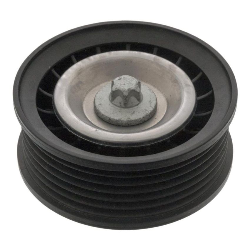 FEBI 47333 Idler Pulley for auxiliary belt, with bolt