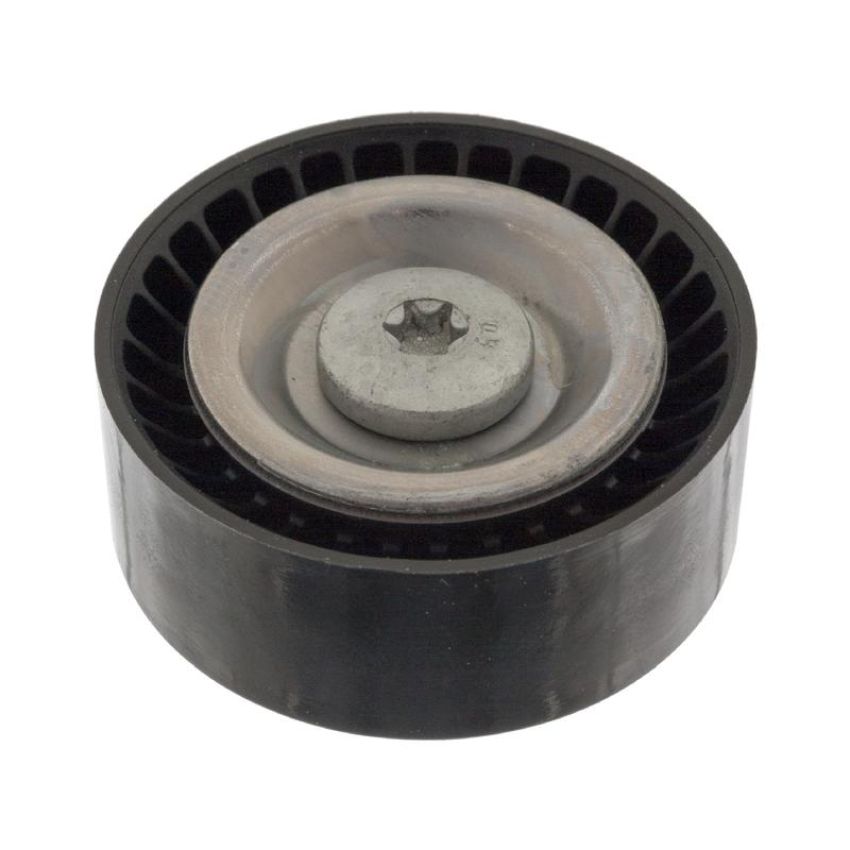 FEBI 49371 Idler Pulley for auxiliary belt, with bolt