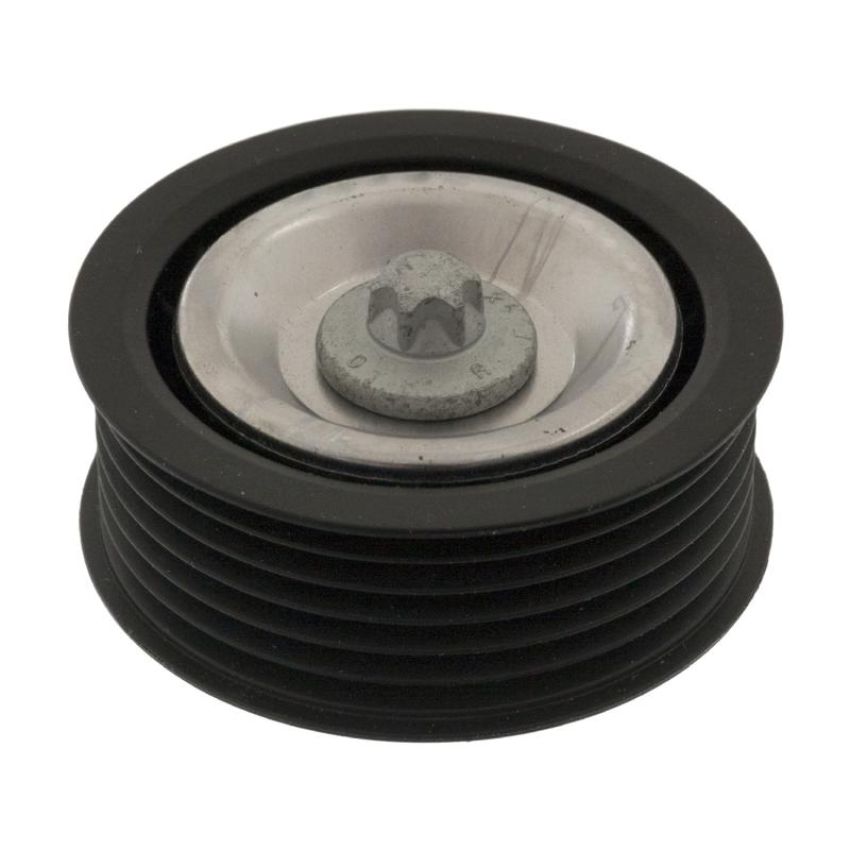 FEBI 49372 Idler Pulley for auxiliary belt, with bolt