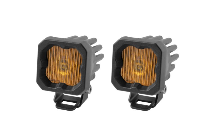 Diode Dynamics DD6848P Stage Series C1 LED Pod - Yellow SAE Fog Standard ABL (Pair)