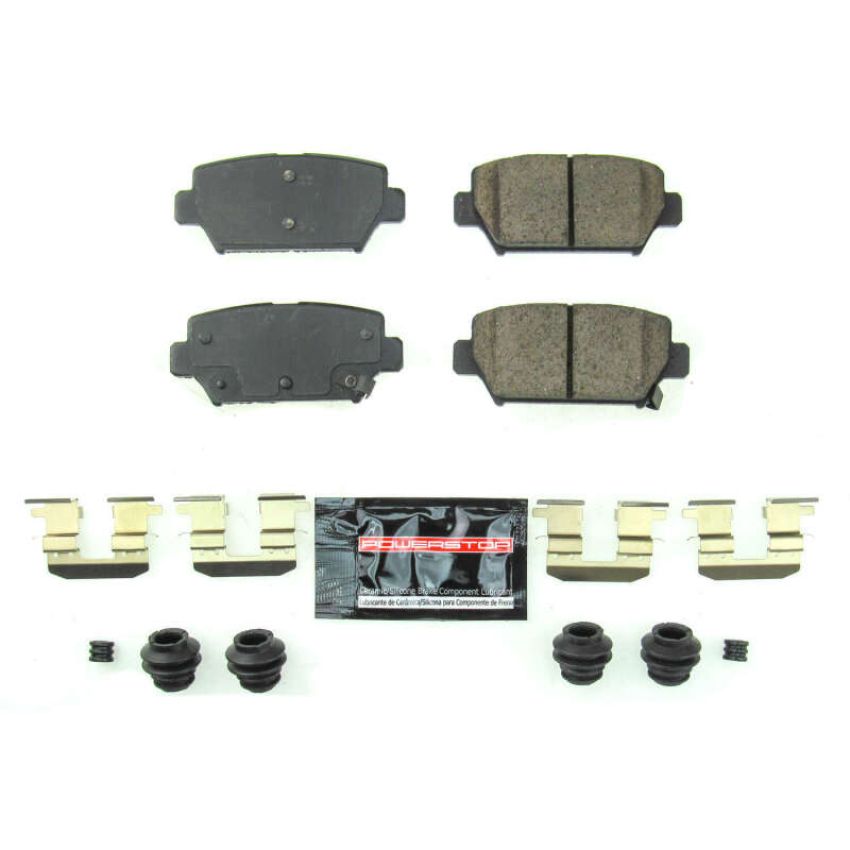 PowerStop Z23-2156 PowerStop - Z23 Daily Driver Carbon-Fiber Ceramic Brake Pads with Hardware Kit