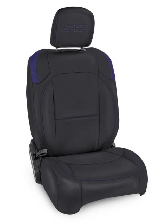 PRP Seats B038-08 PRP Jeep Wrangler JL Front Seat Covers - 2 door- with Molle Back (Pair) - Black/Purple